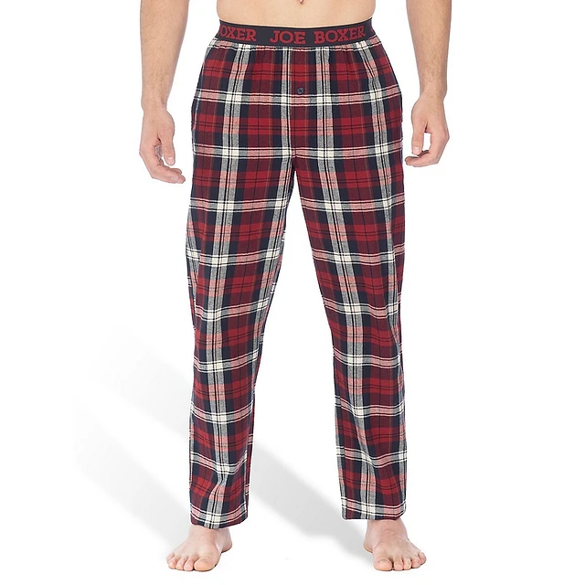 Classic-Fit Logo-Waistband Plaid Flannel Pyjama Pants