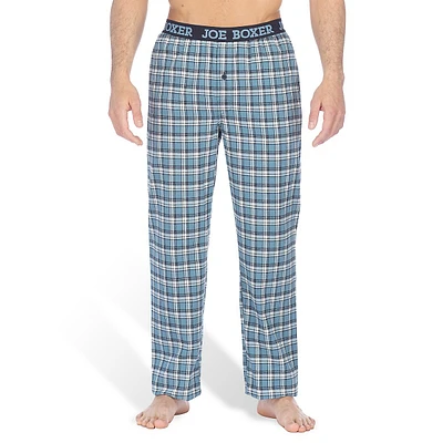 Classic-Fit Logo-Waistband Plaid Flannel Pants