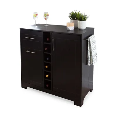 Vietti Bar Cabinet with Bottle and Glass Storage