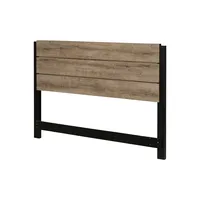 Munich Full-Queen Headboard - Weathered Oak and Matte Black