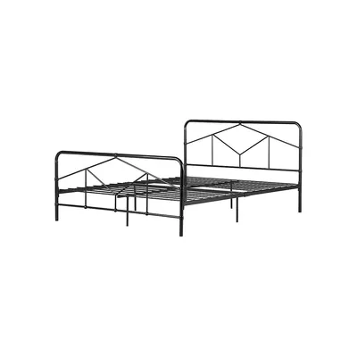 Sazena Full Size Geometric Metal Platform Bed