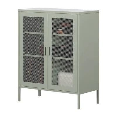 Crea Metal Mesh 2-Door Accent Cabinet