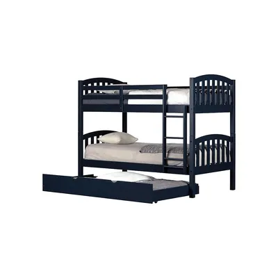 Ulysses Solid Wood Bunk Bed With Trundle