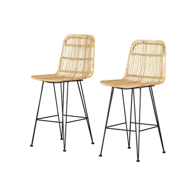 Balka 2-Piece Rattan Counter Stool Set