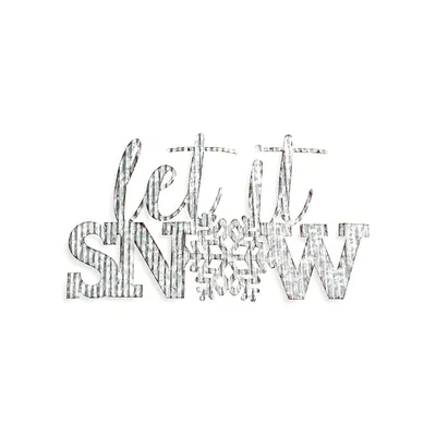 Let It Snow Metallic Wall Decor