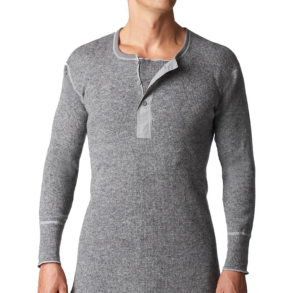 Heavy Wool-Blend Long-Sleeve Top