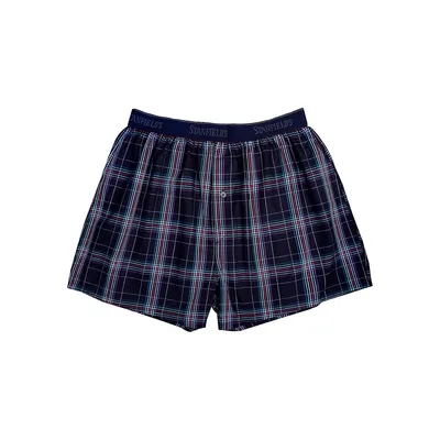 Modern-Fit Plaid Woven Boxers