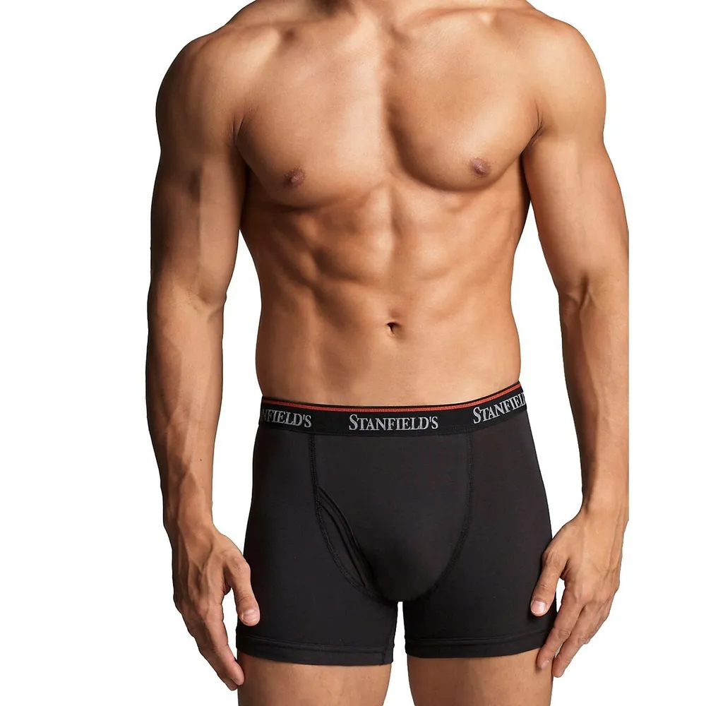 Premium Cotton Stretch Boxer 2-pack - Black