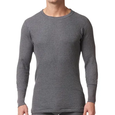 Thermal Waffle-Knit Long-Sleeve Shirt