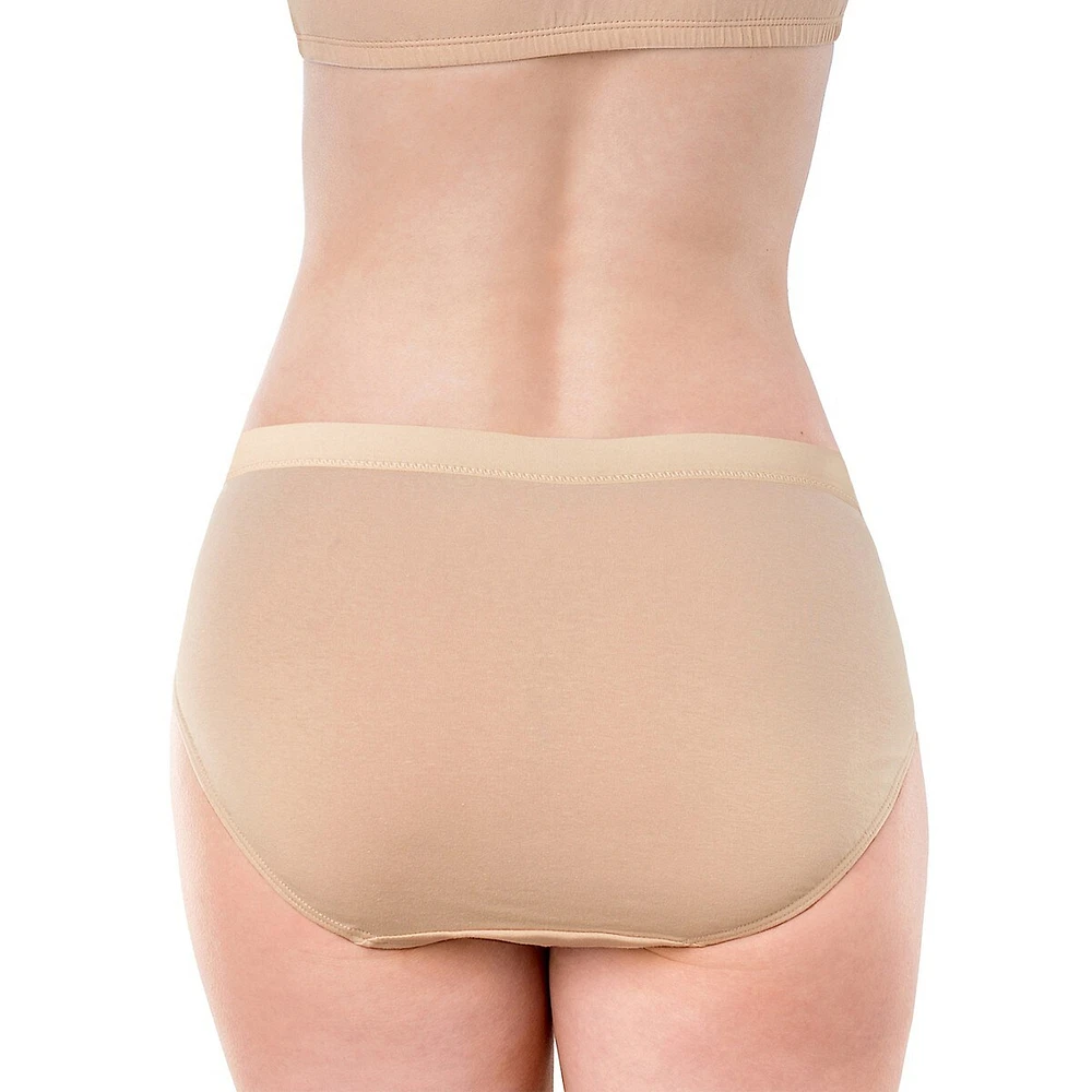 Culotte à taille haute en coton extensible