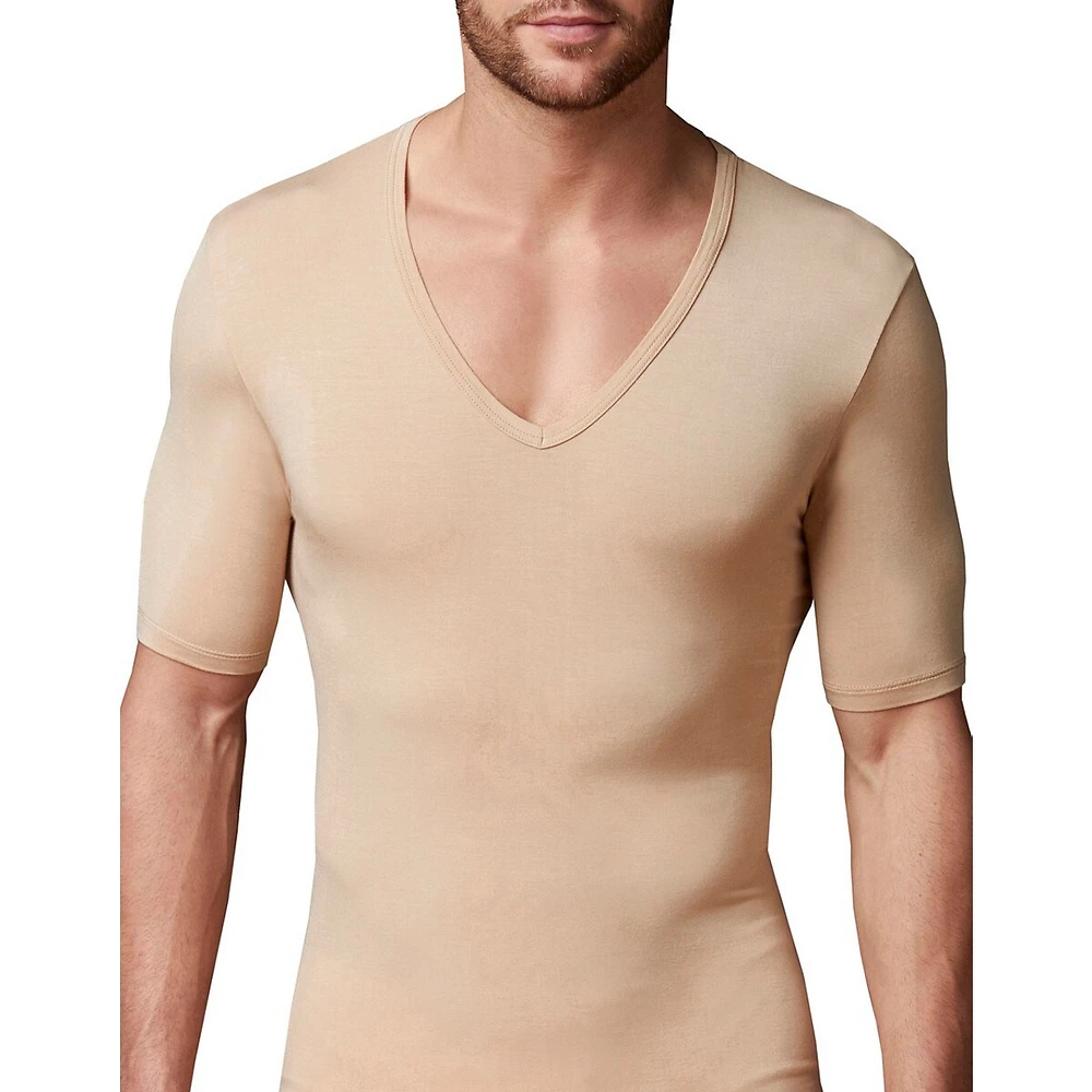 invisible v neck undershirt