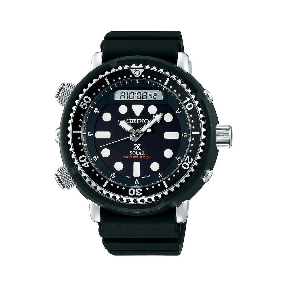 Montre Dylan en acier inoxydable avec bracelet en silicone Prospex