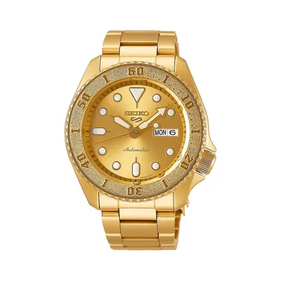 Goldplated Stainless Steel Bracelet Automatic Watch SRPE74K1F