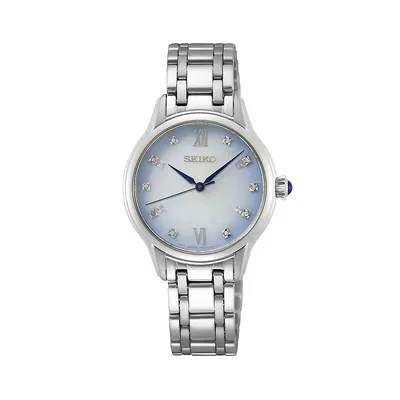 Mother-Of-Pearl & Stainless Steel Bracelet Watch ​SRZ539P1