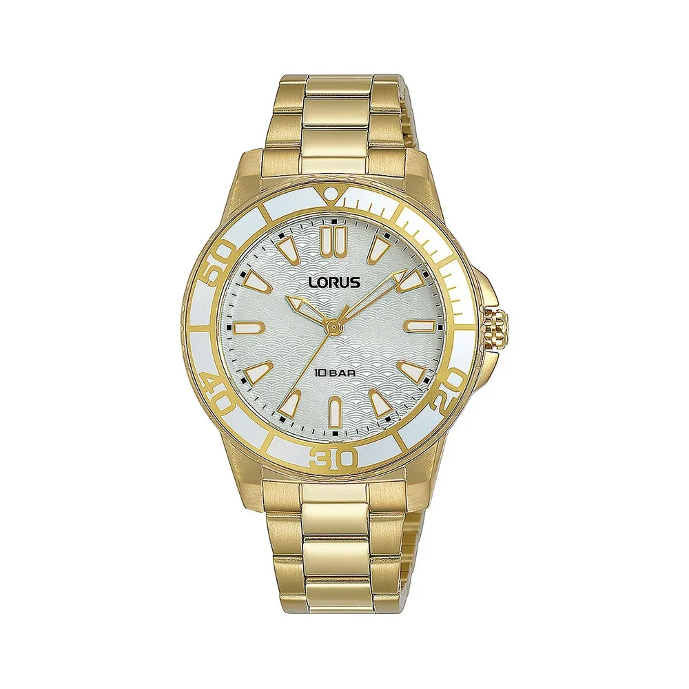 Goldplated Stainless Steel Bracelet Watch RG256V