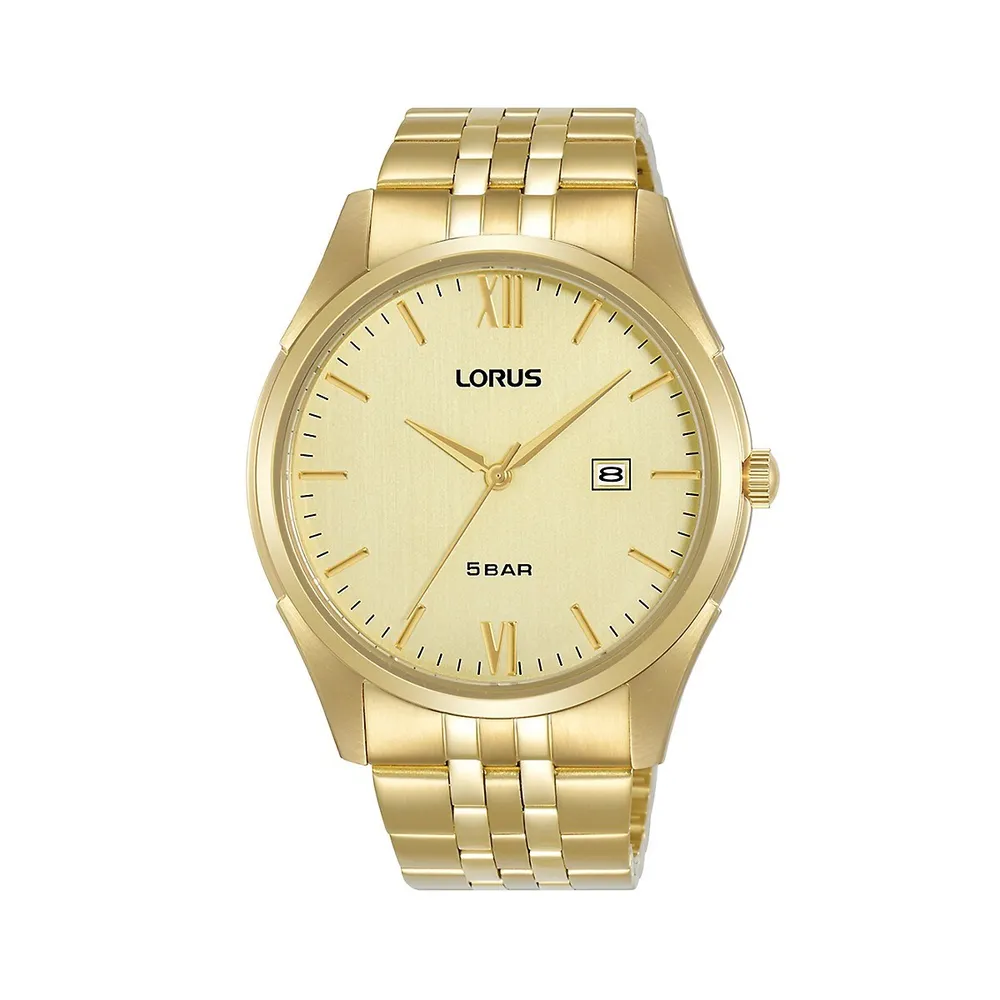 Goldplated Stainless Steel Bracelet Watch RH990P