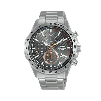 Montre chronographe à bracelet en acier inoxydable RM395H