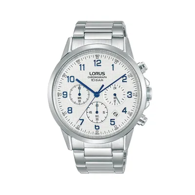 Montre chronographe à bracelet en acier inoxydable RT319K