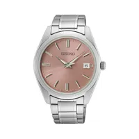 Pink Dial Stainless Steel Bracelet Watch SUR523P1