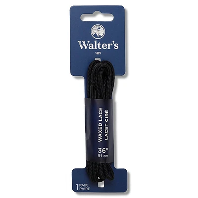 Waxed Dress Shoe Laces - Black