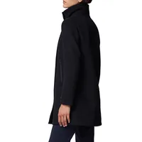 Abbi Wool-Blend Stand-Collar Gilet Coat