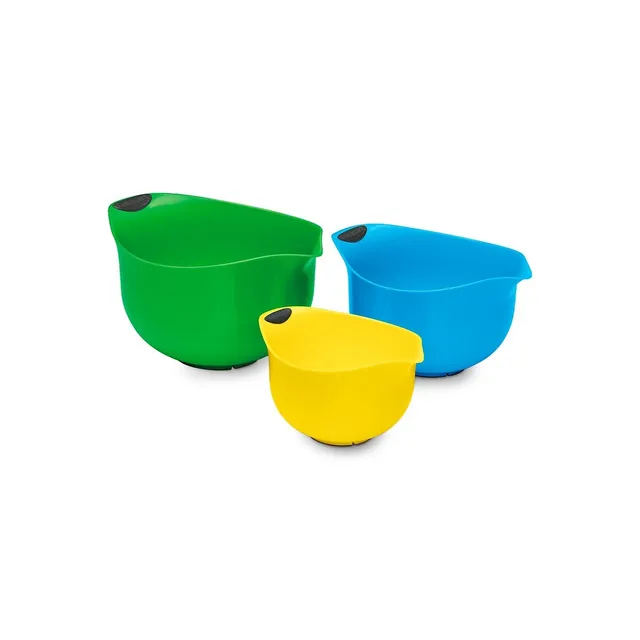 Glass Mixing Bowl with Lids Set of 3 (1.1qt,2.7qt,4.5qt