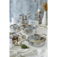 12-Piece Stainless Steel Hand-Hammered Cookware Set