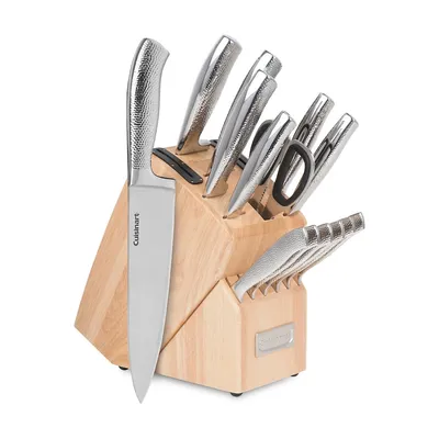 Hand Hammered Convex Edge German Steel 15-Piece Cutlery Set