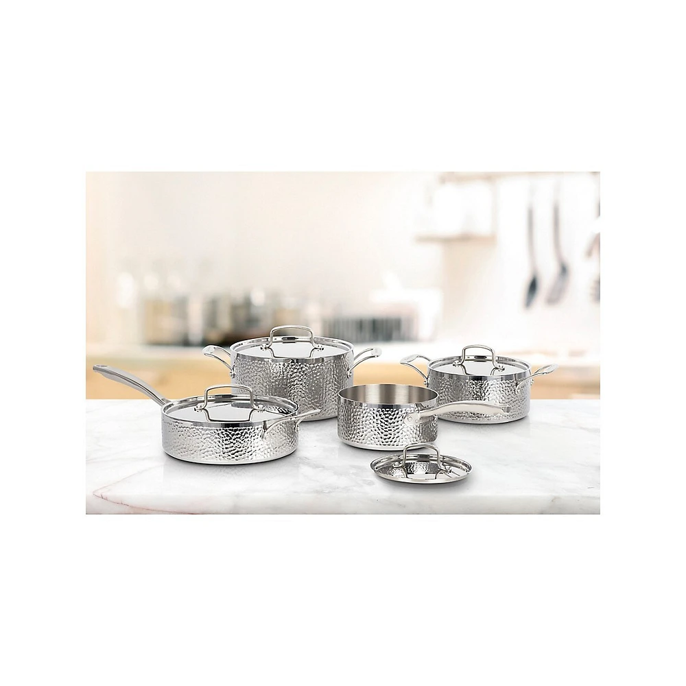 8-Piece Hand-Hammered Tri-Ply Cookware Set