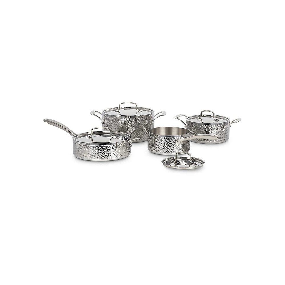 8-Piece Hand-Hammered Tri-Ply Cookware Set