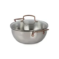 Metal Expressions 5-Quart Stainless Steel Casserole with Lid
