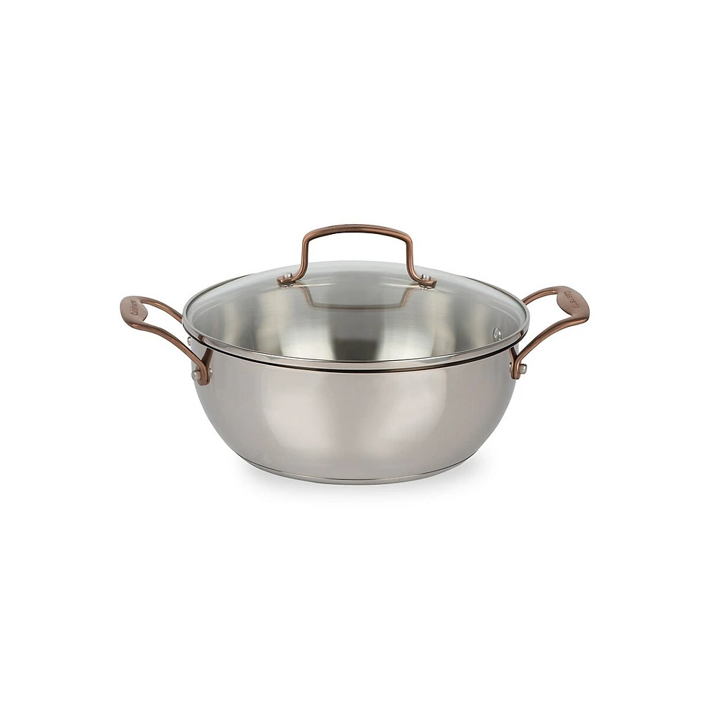 Metal Expressions 5-Quart Stainless Steel Casserole with Lid