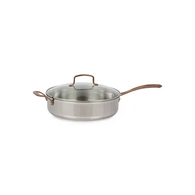 Metal Expressions 5-Quart Stainless Steel Saute Pan with Lid