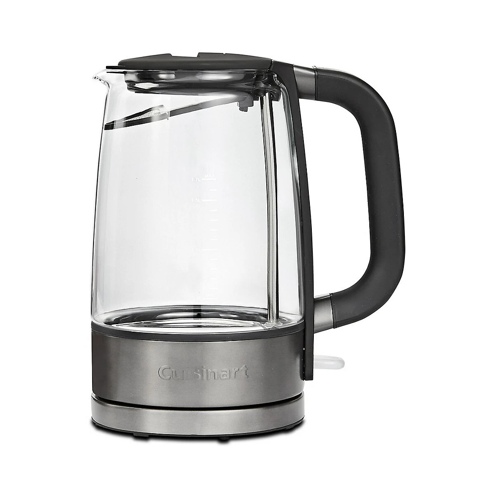 Black Stainless Steel & Glass Cordless Kettle GK-17BKSC