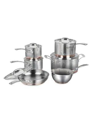 Stainless Steel Copper Band 11-Piece Cookware Set