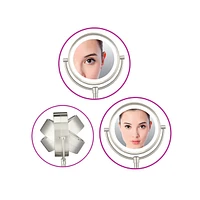 Miroir lumineux et rond à double face True Glow TGBE104XC