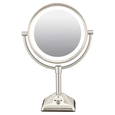 Miroir lumineux et rond à double face True Glow TGBE104XC