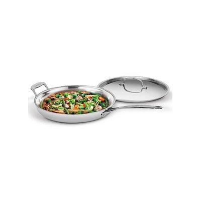 Classic 12" Fry Pan with Stainless Steel Lid & Helper Handle