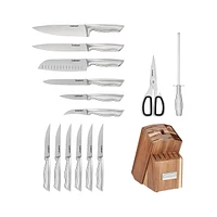 15-Piece German Steel Knife Block Set