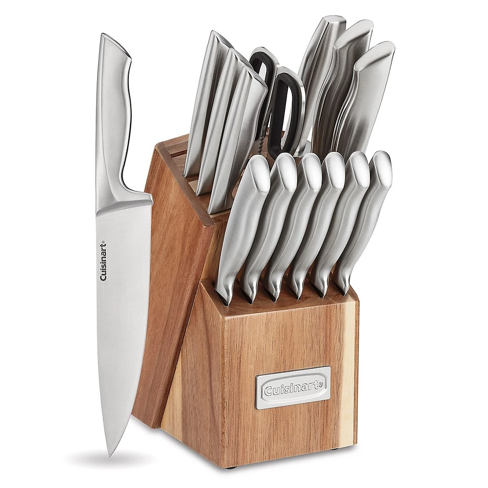 15-Piece German Steel Knife Block Set