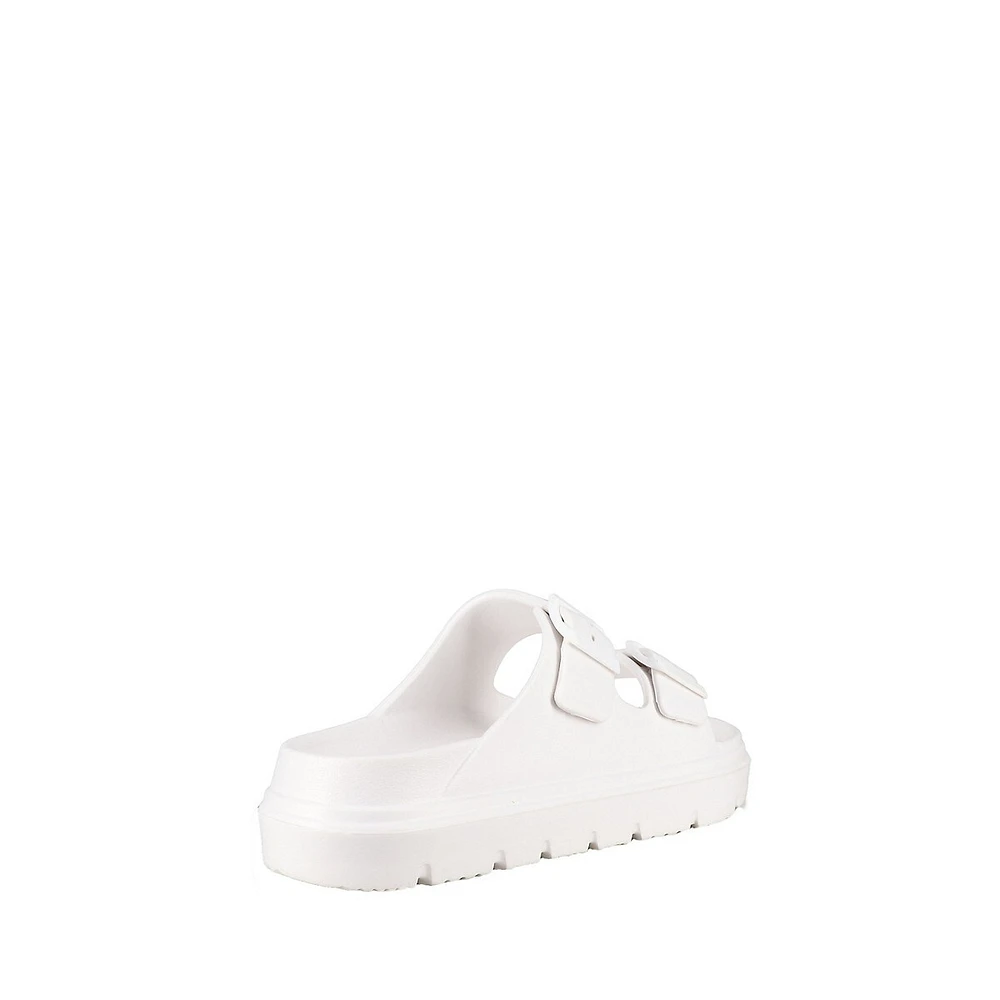 Coastal 2-Strap Plastic Platform Slide Sandals