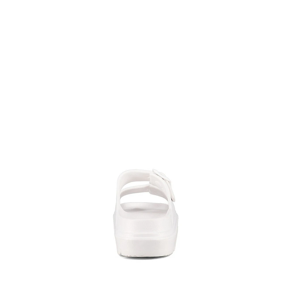 Coastal 2-Strap Plastic Platform Slide Sandals