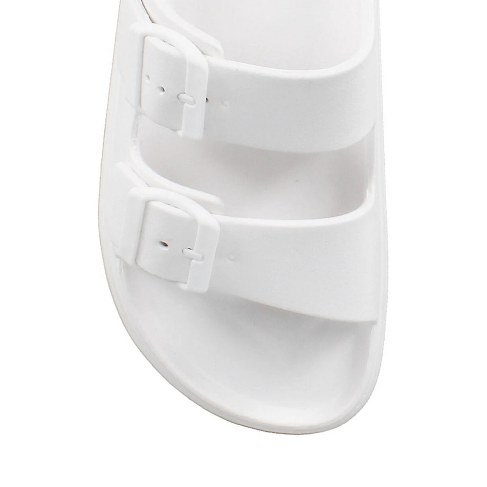 Coastal 2-Strap Plastic Platform Slide Sandals