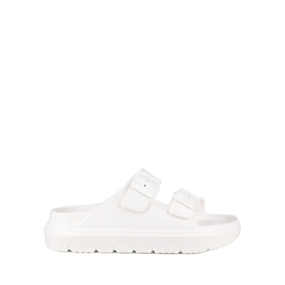Coastal 2-Strap Plastic Platform Slide Sandals