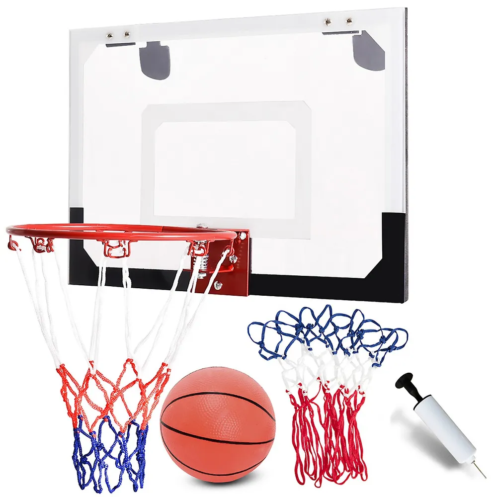 SKLZ Pro Mini Portable Basketball System Hoop with Adjustable Height 3.5 to  7 Ft., Includes 7 In. Mini Ball