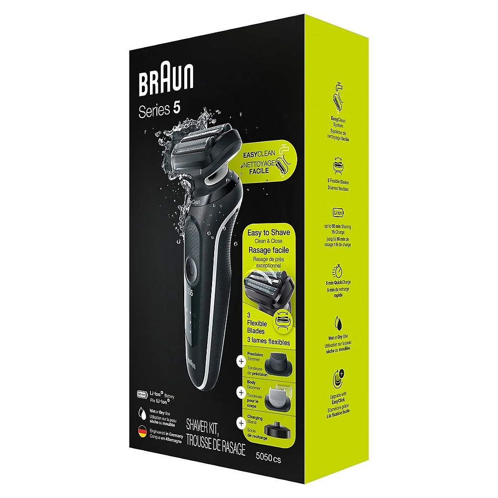 Braun Series 5 Easy Clean Electric Razor Grooming Kit