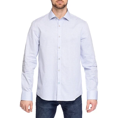 Regular-Fit Dusty Diamond Jacquard Shirt