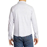 Chemise en tricot à imprimé géométrique