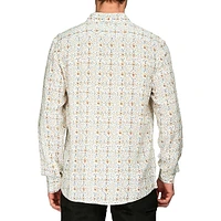 Modern-Fit Retro Tile-Print Shirt