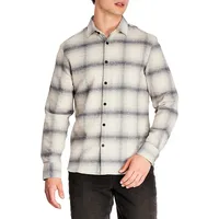 Modern-Fit Flannel Plaid Shirt